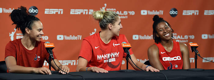 EDD, Atkins and Toliver at the podium Game 1